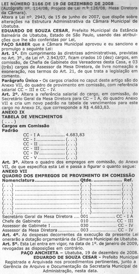 Trecho da pgina 08 do jornal A Cidade, de 27 de dezembro de 2008. - Imagem:  Reproduo