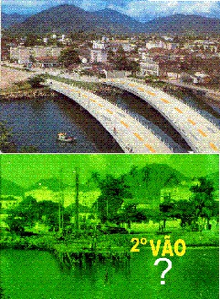 Ponte sobre o Rio Grande de Ubatuba. - Imagem:  Arquivo Nen Velloso