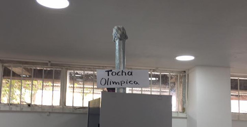 A `tocha olímpica´ da cidadezinha.