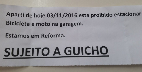 Aviso - Imagem:  Antero Emboaba