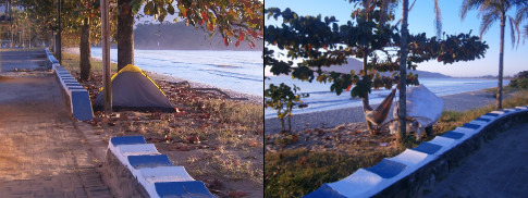 Orla da praia do Cruzeiro (Iperoig), Centro, Ubatuba, SP. - Imagens: © Luiz Moura