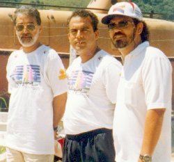 Luiz Roberto de Moura (esq) com Miguel Soares Rodrigues e Mauro Roberto Santos - Foto: Ricardo Faria